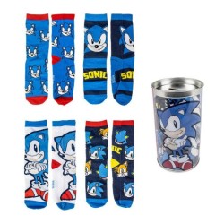 Salvadanaio Sonic in plastica + 4 calzini in cotone