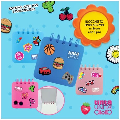Blocchetto Spiralato Mini con 5 Pins Tinta...