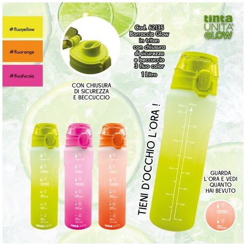 Borraccia Motivazionale Tinta Unita Glow Spring