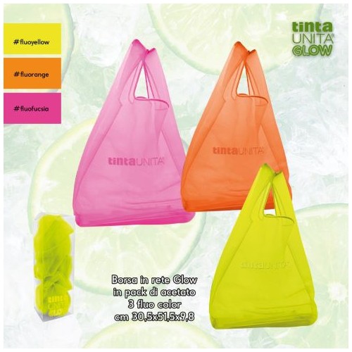 Borsa Portaspesa in rete Tinta Unita Glow Spring