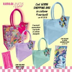 Borsa Shopping Bag con Foulard Tinta Unita Vintage Spring