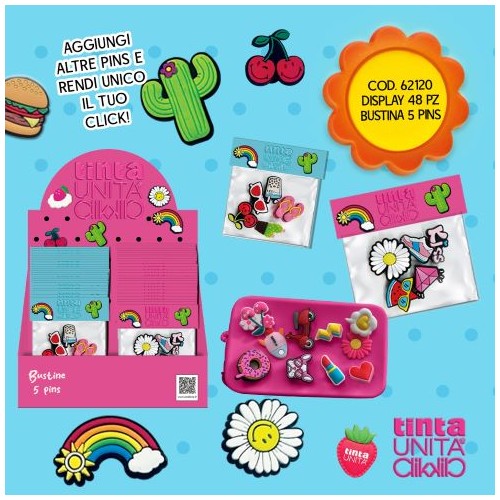 Bustina 5 Pins Tinta Unita Clik Spring