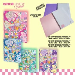 Maxi Quaderno A4 Spiralato PPL Rigo 1R Tinta Unita Vintage Spring