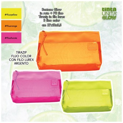Trousse Bustone in rete Tinta Unita Glow Spring