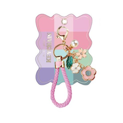 PORTACHIAVI FLOWER AND PEARL CHARMS TRI-COASTAL...