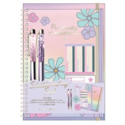QUADERNO A5 CON SPIRALE CON 2 PENNE E BLOCCHI ADESIVI BEAUTIFUL MOMENTS TRI-COASTAL
