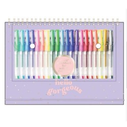 SKETCHBOOK CON 25 PENNE GEL PER DISEGNARE E CREARE TRI-COASTAL