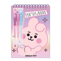 SKETCHBOOK CON STICKERS CONIGLIO TRI-COASTAL DREAMPOP