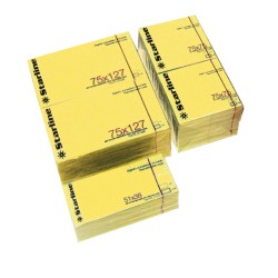 Biglietti autoadesivi removibili 125x75mm confezione da 100 fogli colore giallo