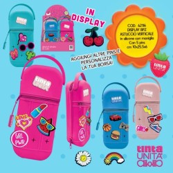 Astuccio verticale con 5 pins Tinta Unita Clik