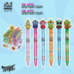Penna cancellabile inchiostro blu Fruit Collection Tinta Unita Zoo modelli assortiti