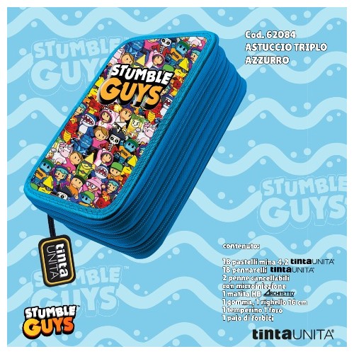 AStuccio 3 Zip Stumble Guys Azzurro
