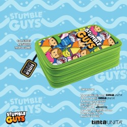Astuccio 3 Zip Stumble Guys Lime