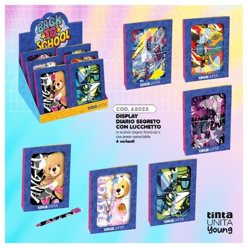 Diario Segreto con Lucchetto Tinta Unita Young...