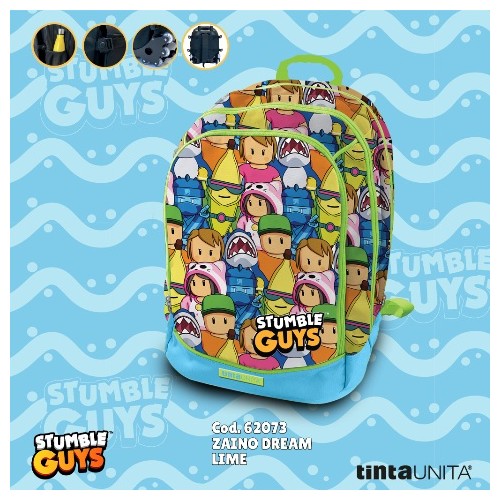Zaino scuola Stumble Guys Dream Cross Lime
