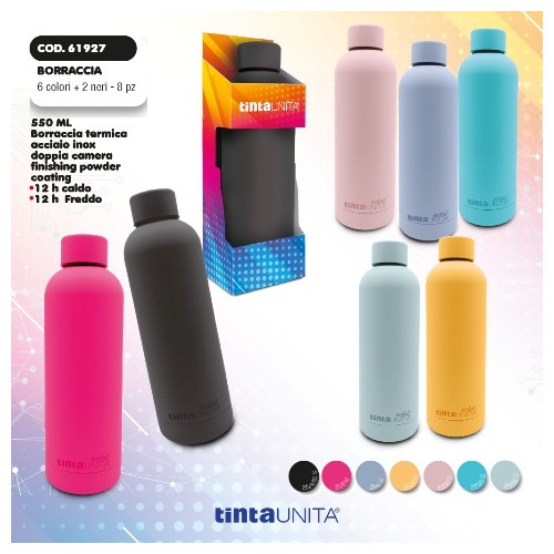 Borraccia Termica 550 ml Soft Touch Tinta Unita...
