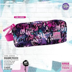 Astuccio Bustone Square Pouch Oh oh Tinta Unita