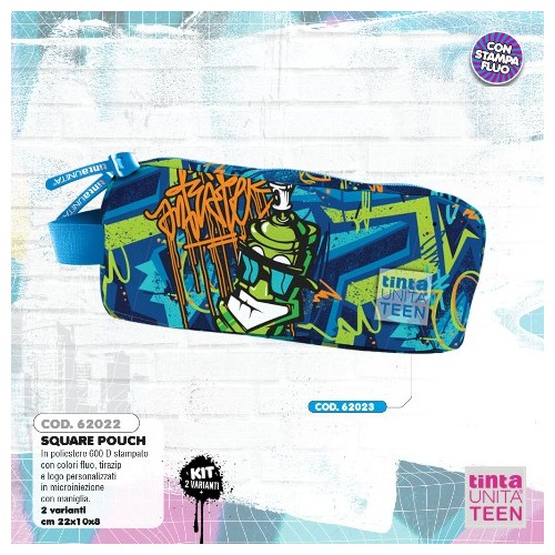 Astuccio Bustone Square Pouch Street Tinta Unita