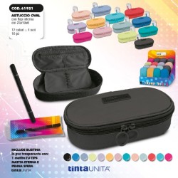 Astuccio Oval Tinta Unita Excellent con penna/matita 2in1
