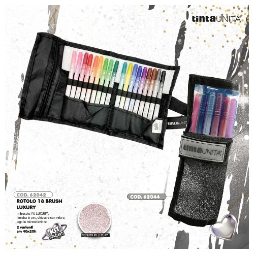 Rotolo 18 Brush Pen Glam Nero Tinta Unita