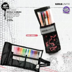 Rotolo 18 Brush Pen Star Arancione e Nero Tinta Unita