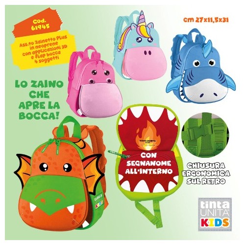 Zainetto Plus in neoprene Tinta Unita Kids