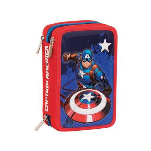 Astuccio 3 zip Capitan America Legendary Avenger