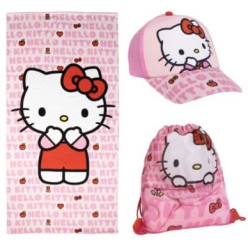 Set Mare con Sacca, Cappello e Telo Hello Kitty