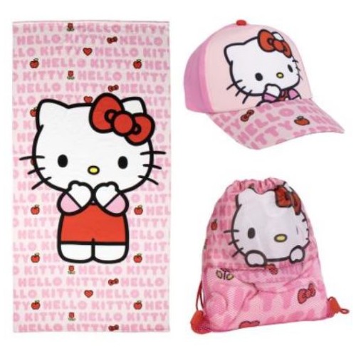 Set Mare con Sacca, Cappello e Telo Hello Kitty