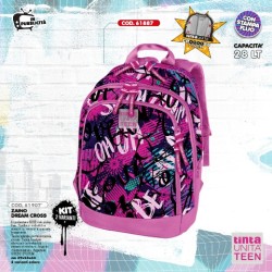 Zaino Dream Cross Oh Oh Fucsia Tinta Unita Teen