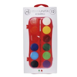 Acquerelli confezione 12 colori + 1 pennello