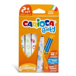 Pennarelli Marker confezione da 6 pezzi Carioca Baby