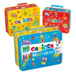 Valigetta Color Kit con album da colorare e 100 pennarelli