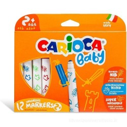 Pennarelli Marker confezione da 12 pezzi Carioca Baby