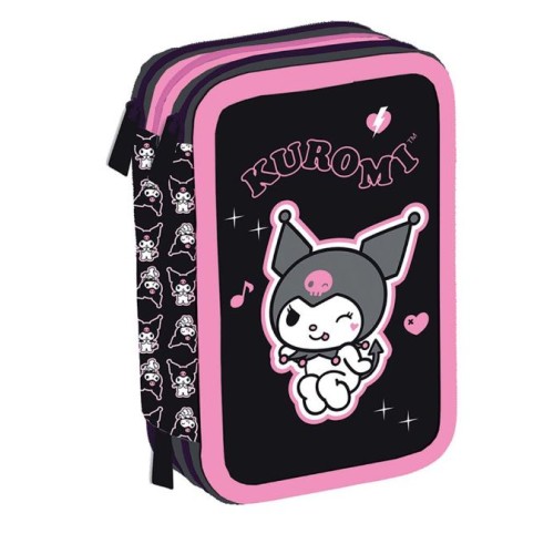 Astuccio 3 zip Kuromi