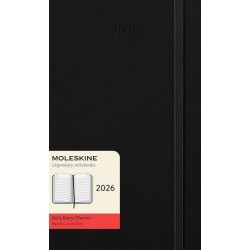 Agenda Classic 2026 PocketGiornaliera, copertina rigida, 12 mesi, Nero 9*14 cm Moleskine