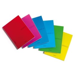 Quaderno A5 spiralato 5mm copertina plastificata colori assortiti