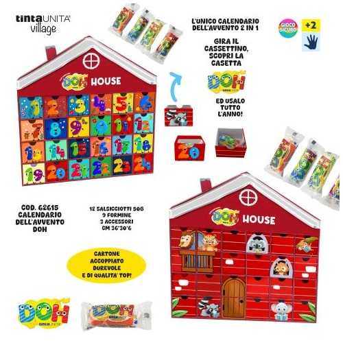 Calendario dell'Avvento pasta modellabile Doh 2in1