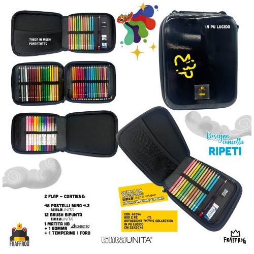 Astuccio Maxi Big Tinta Unita Fraffrog in Pu