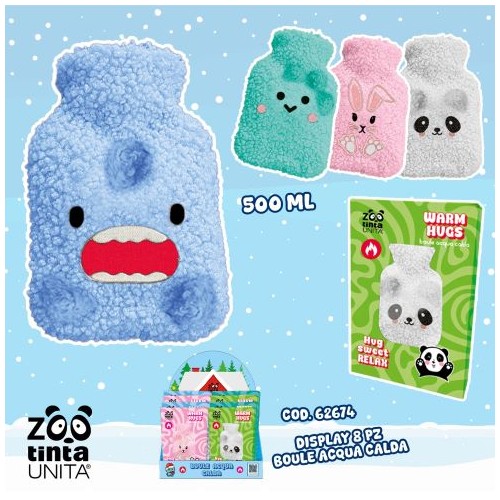 Borsa dell'acqua calda boule 500ml Tinta Unita Zoo