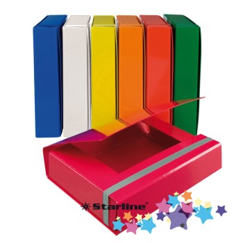 Cartella con elastico dorso 5 cm blu 2