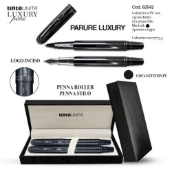 Cofanetto penna Roller + penna Stilografica Tinta Unita Parure Luxury