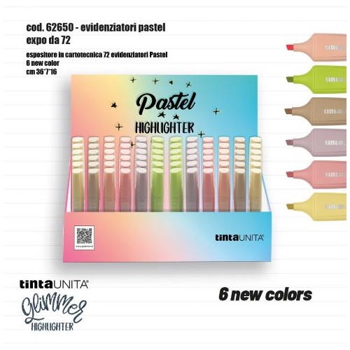 Evidenziatore Rosa Candy new color pastello...