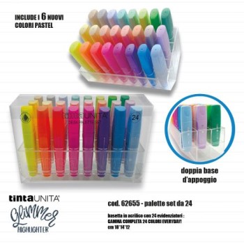 Evidenziatori Everyday Palette da 24 pezzi con base...