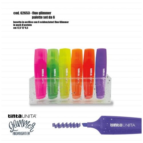 Evidenziatori Glitterati Glimmer Fluo Palette...
