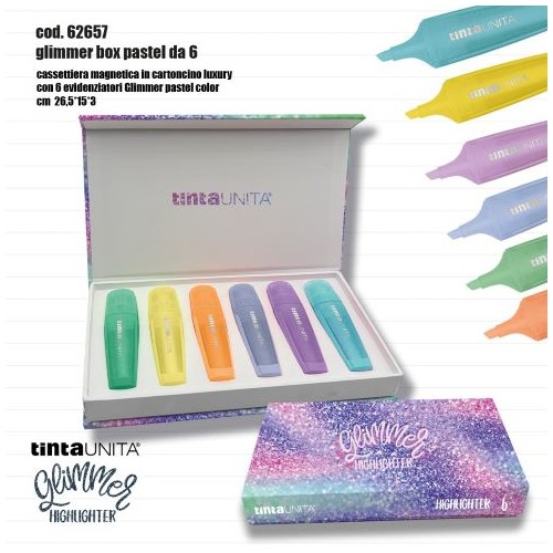 Evidenziatori Glitterati Glimmer Palette da 6...