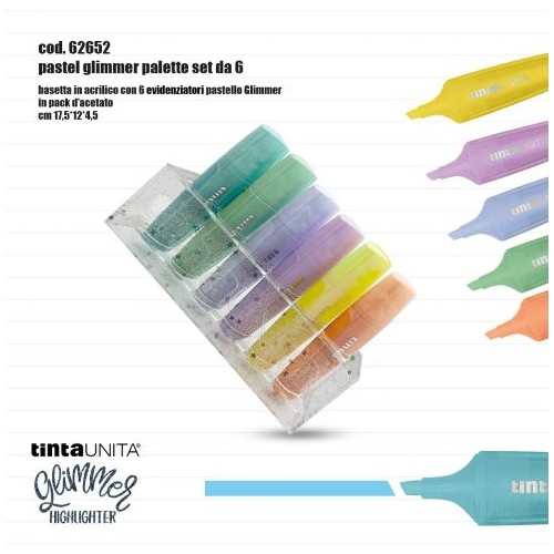 Evidenziatori Glitterati Glimmer Pastel Palette...