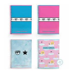 Maxi Quaderno A4 Spiralato 1R Chiara Ferragni - Fantasie assortite