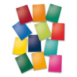 Mini quaderno 80 pagine 80gr 10x15cm rigatura 1R colori assortiti