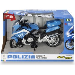 Moto Polizia 19cm con luci e suoni
